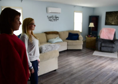 Recovering meth addict Ashley Ammerman, 23, left, and recovering heroin addict Alexandria Lowery, 26, said they do chores around the house to keep their minds occupied and off drugs.