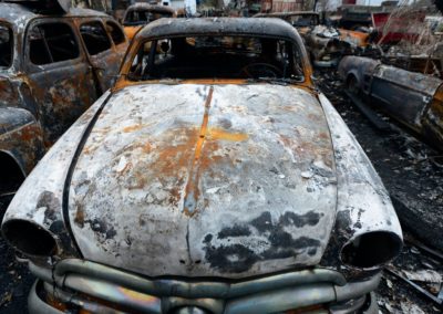 A 1950 Ford burned in the barn fire on Oct. 14, three weeks before the tornado severely damaged the Weyer's house. The family took the vintage cars to shows around Ohio, Michigan and Indiana.